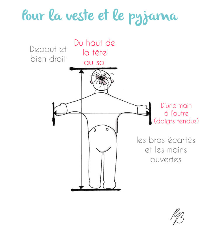 Guide des tailles pyjama et veste